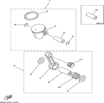 Ring Piston 4JY-11611-00 , Yamaha